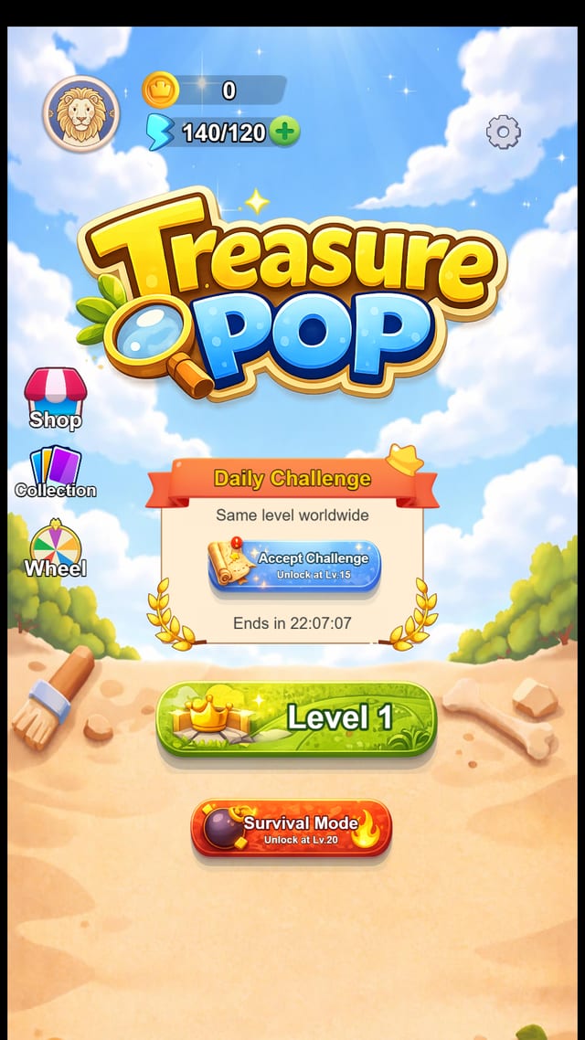 TreasurePOP home